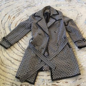 Women s black and white trench coat